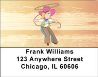 Cute Cowgirls Address Labels