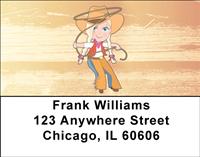 Cute Cowgirls Address Labels