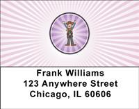 Cartoon Cowgirl Address Labels