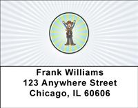Cartoon Cowgirl Address Labels
