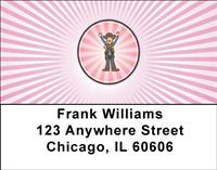 Cartoon Cowgirl Address Labels