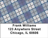 Bold Plaid Address Labels