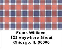 Bold Plaid Address Labels