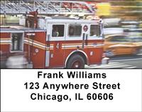 Fire Trucks Address Labels