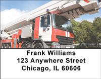 Fire Trucks Address Labels