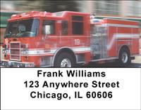 Fire Trucks Address Labels