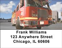 Fire Trucks Address Labels