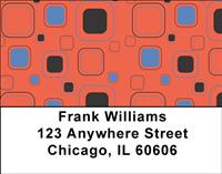 Retro Squares Address Labels