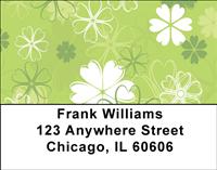 Retro Flowers Address Labels