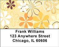 Retro Flowers Address Labels