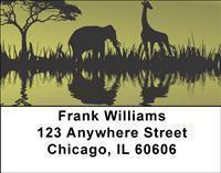 African Silhouettes Address Labels