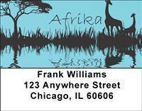 African Silhouettes Address Labels