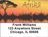 African Silhouettes Address Labels