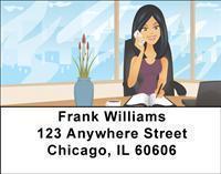 Modern Woman Address Labels