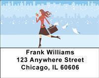 Modern Woman Address Labels