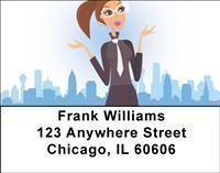Modern Woman Address Labels