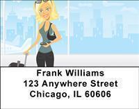 Modern Woman Address Labels
