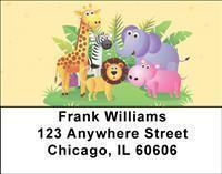 Cartoon Animals Address Labels