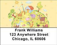 Cartoon Animals Address Labels
