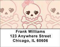 Girly Skulls Address Labels