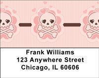 Girly Skulls Address Labels