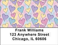 Floating Hearts Address Labels