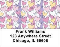 Floating Hearts Address Labels