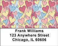 Floating Hearts Address Labels