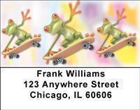 Funny Frogs Address Labels