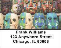 Traditional Masks Address Labels