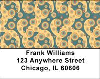 Golden Paisley Address Labels