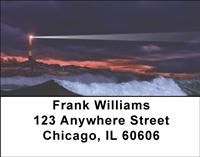 Lighthouses At Night Address Labels