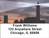 Lighthouses At Night Address Labels