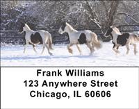 Horses in the Snow Address Labels