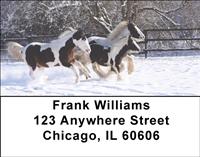 Horses in the Snow Address Labels
