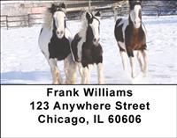 Horses in the Snow Address Labels