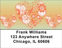 Heart Bouquets Address Labels
