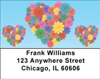 Heart Bouquets Address Labels