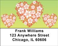 Heart Bouquets Address Labels