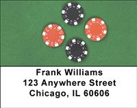 Poker Chips Address Labels