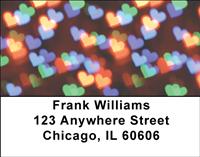 Bokeh Hearts Address Labels