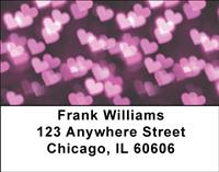 Bokeh Hearts Address Labels