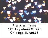 Bokeh Hearts Address Labels