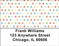 Rainbow Dots Address Labels