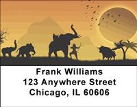 African Hunters Address Labels