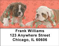 Silly Bulldog Pups Address Labels