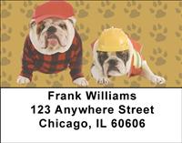 Silly Bulldog Pups Address Labels