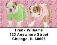 Silly Bulldog Pups Address Labels