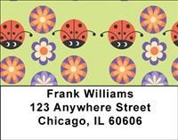 Ladybugs and Flowers Address Labels