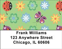 Ladybugs and Flowers Address Labels
